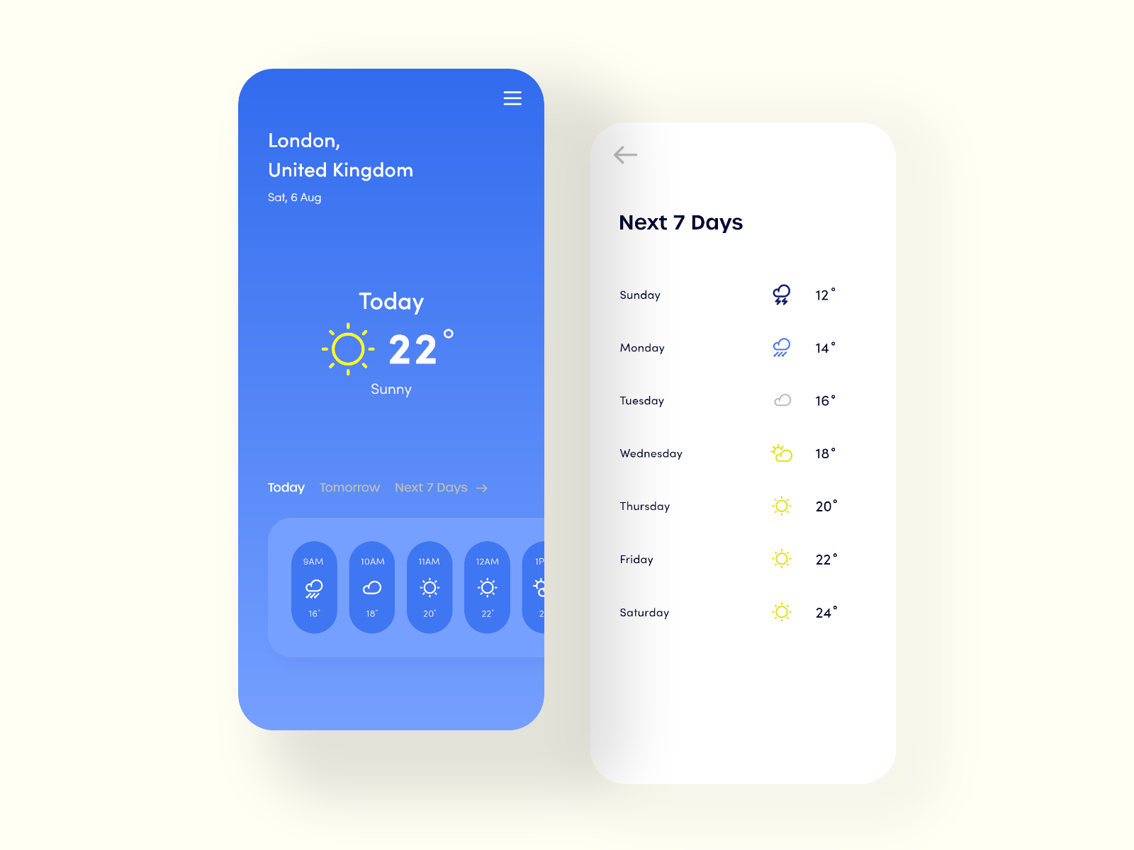 Weather app Screenshot