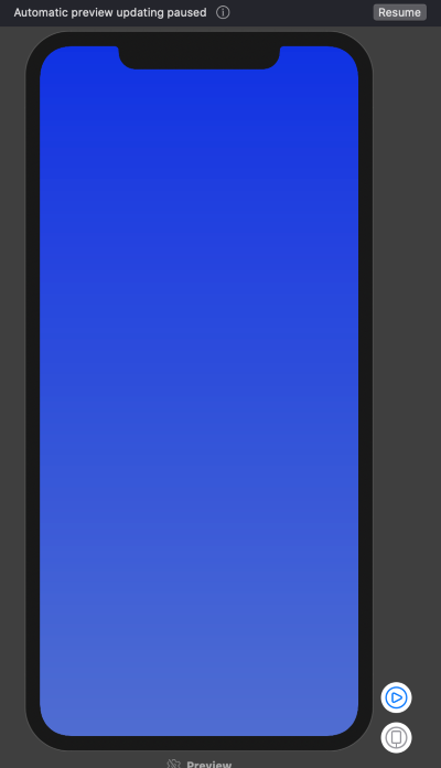 The preview screen
