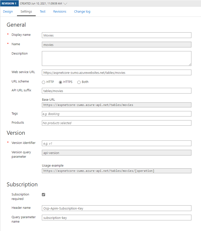 The settings tab