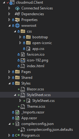 The updated project layout