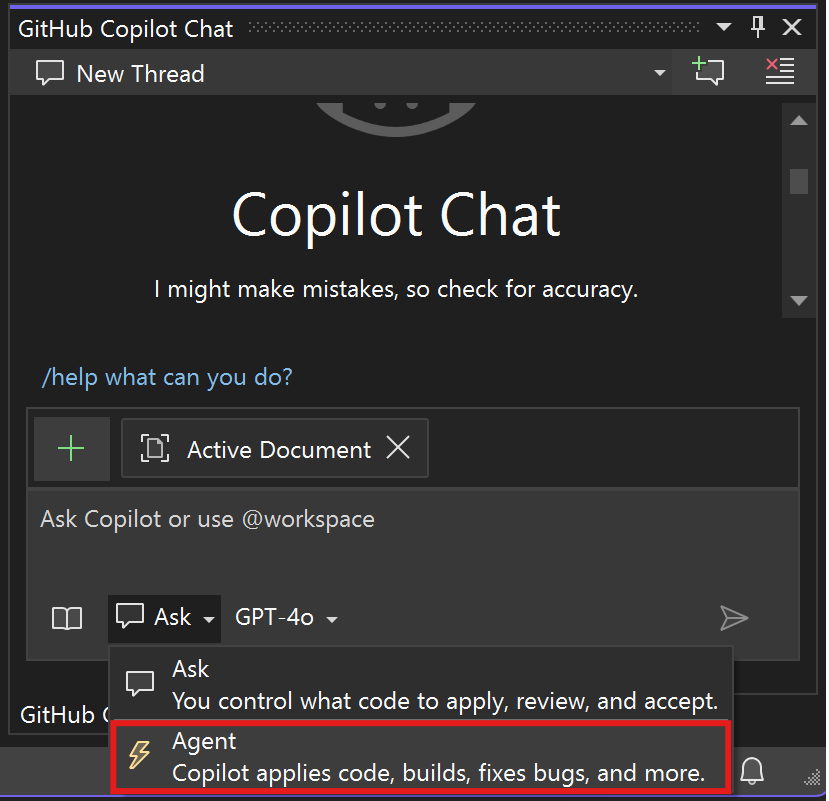GitHub Copilot Chat Agent Mode
