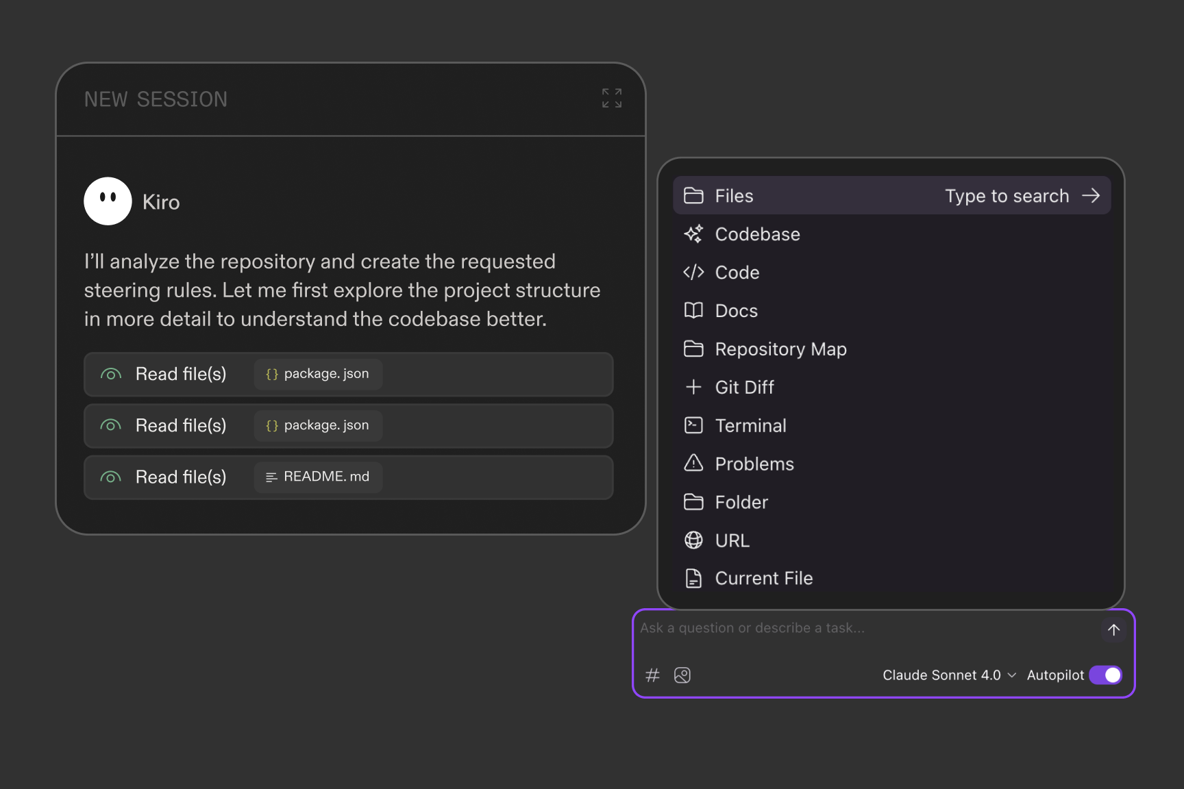 Kiro Editor Agent Mode